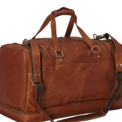 Piel Leather False Bottom Duffel Bag