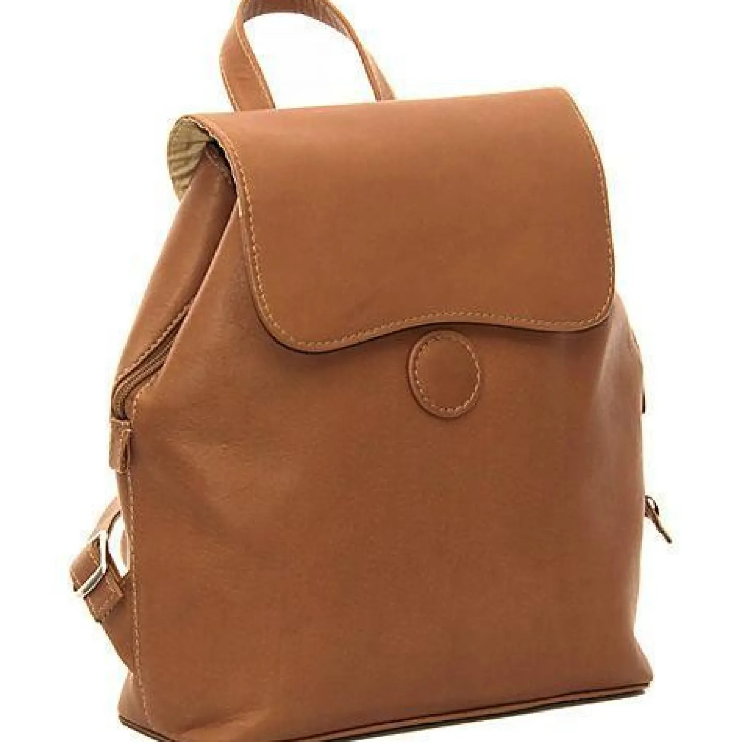Piel Leather Flap-Over Button Backpack
