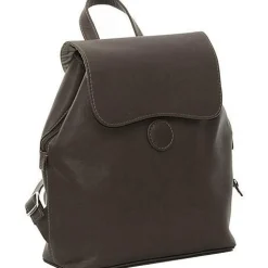 Piel Leather Flap-Over Button Backpack