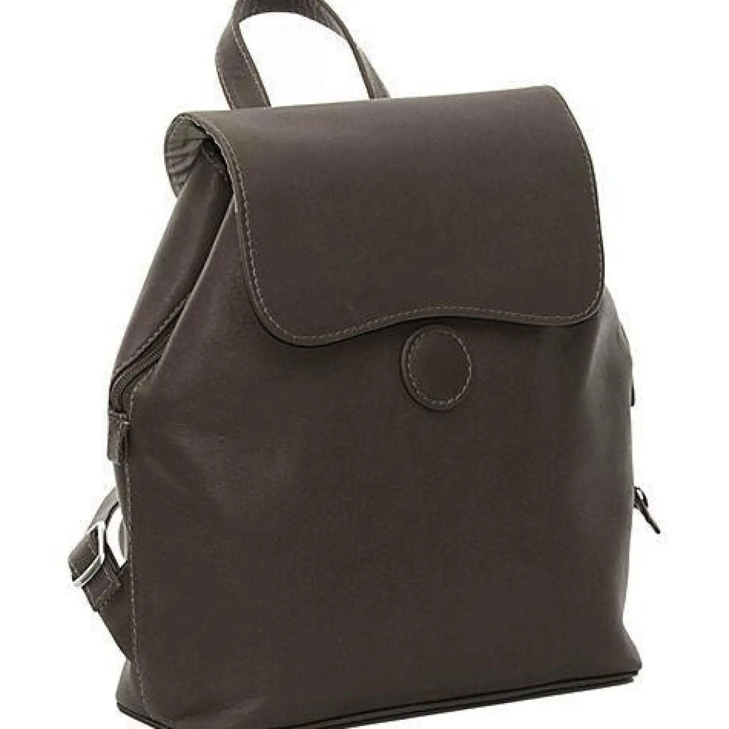 Piel Leather Flap-Over Button Backpack