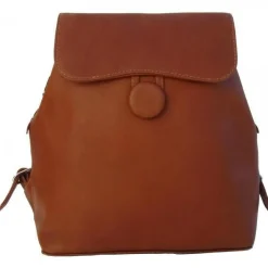 Piel Leather Flap-Over Button Backpack