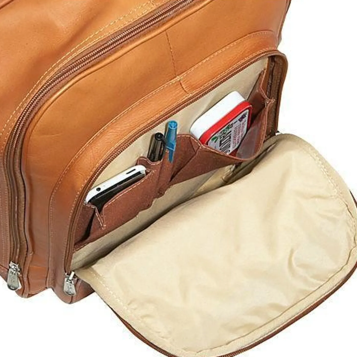 Piel Leather Front Pocket Computer Backpack