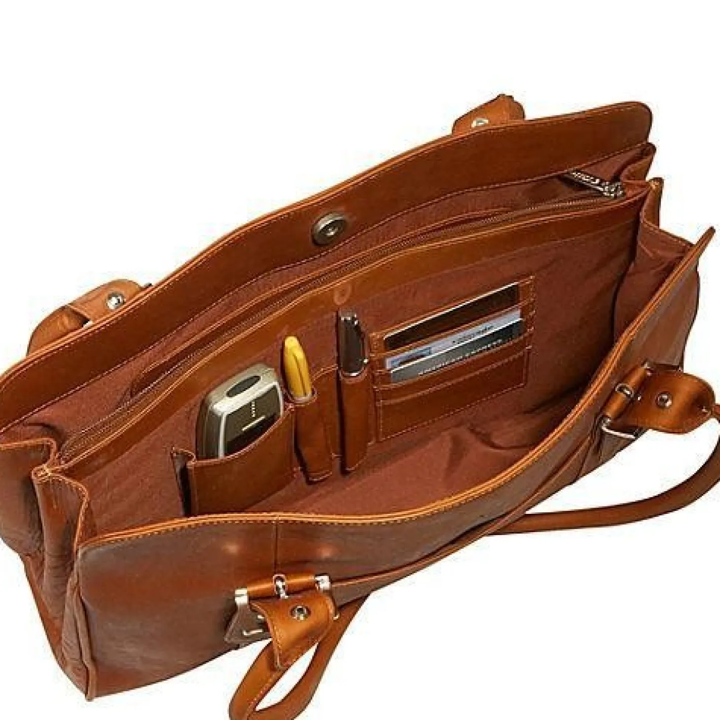 Piel Leather Ladies Buckle Business Tote