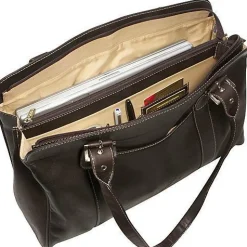 Piel Leather Ladies Buckle Laptop Tote