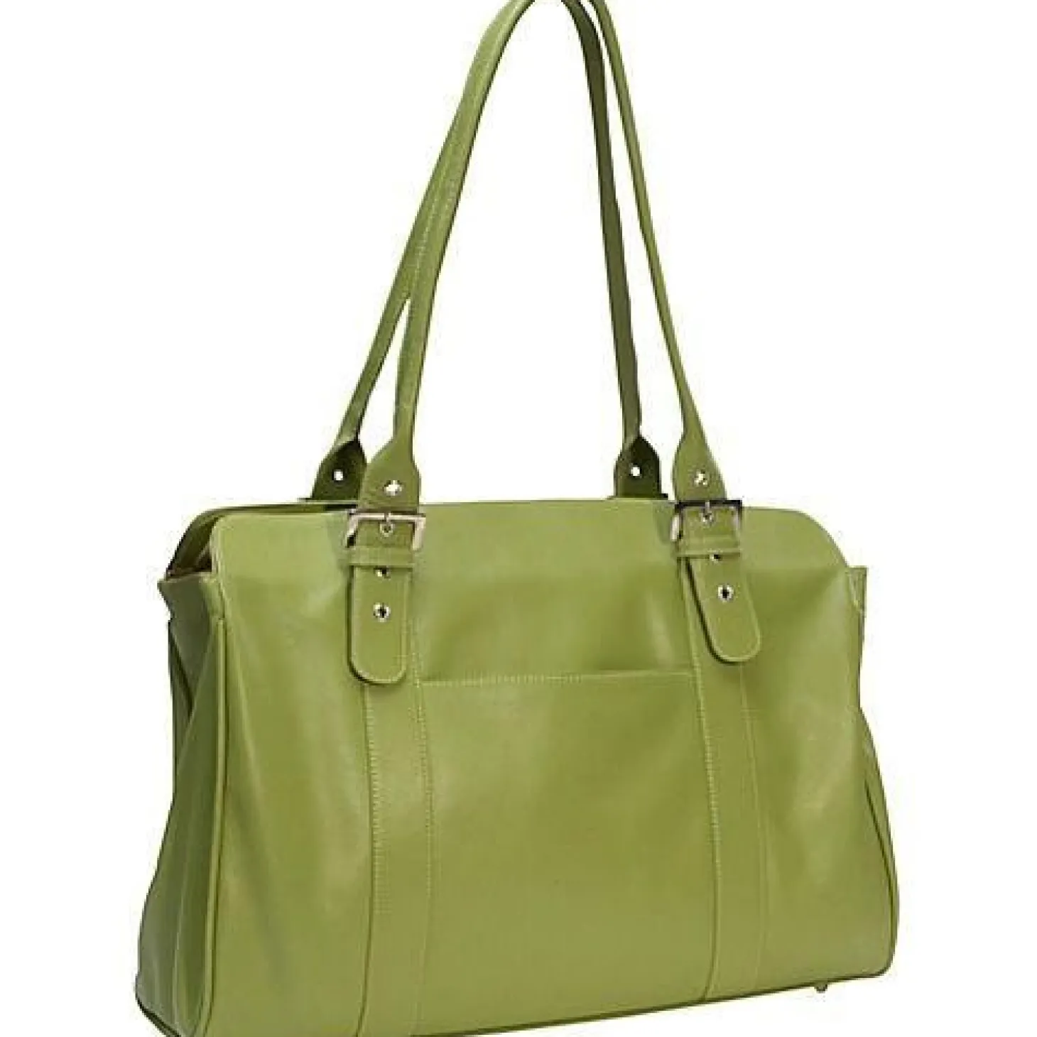 Piel Leather Ladies Buckle Laptop Tote
