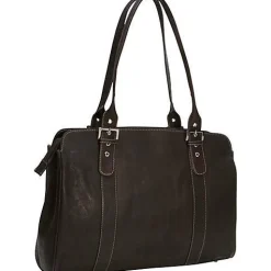 Piel Leather Ladies Buckle Laptop Tote