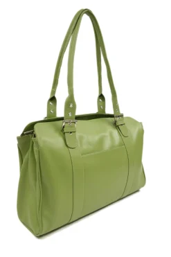 Piel Leather Ladies Buckle Laptop Tote