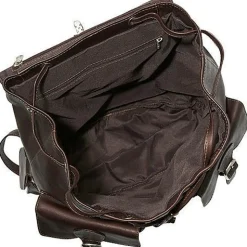 Piel Leather Large Buckle-Flap Backpack