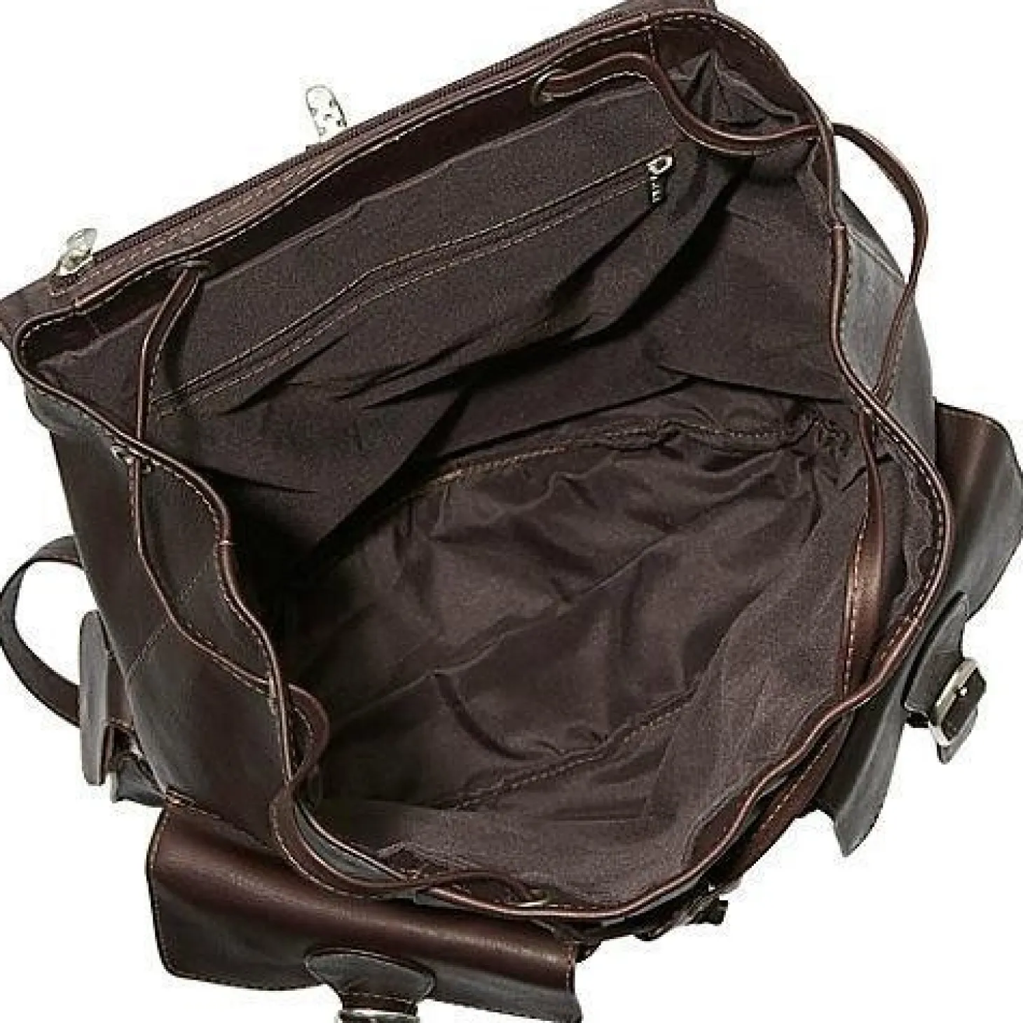 Piel Leather Large Buckle-Flap Backpack