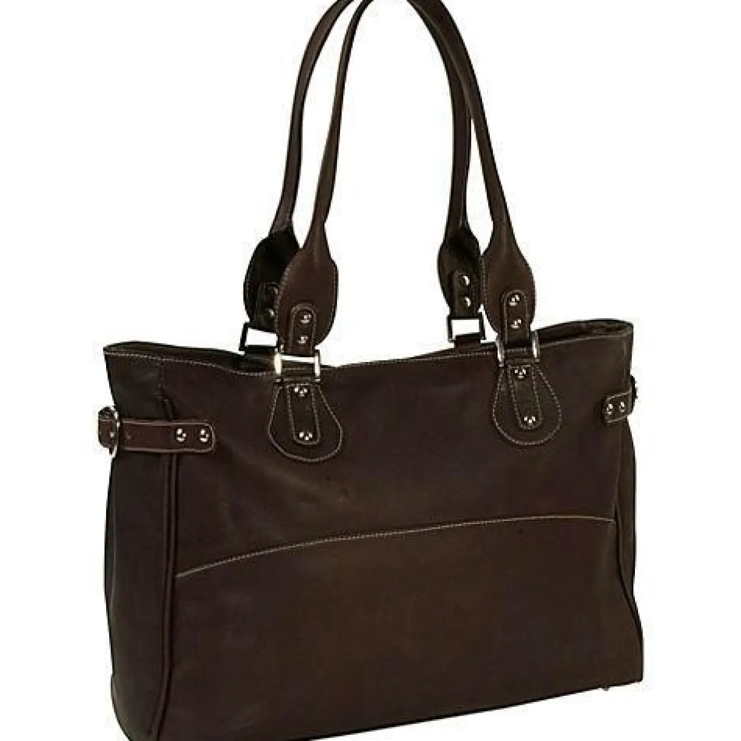 Piel Leather Large Ladies Side Strap Tote