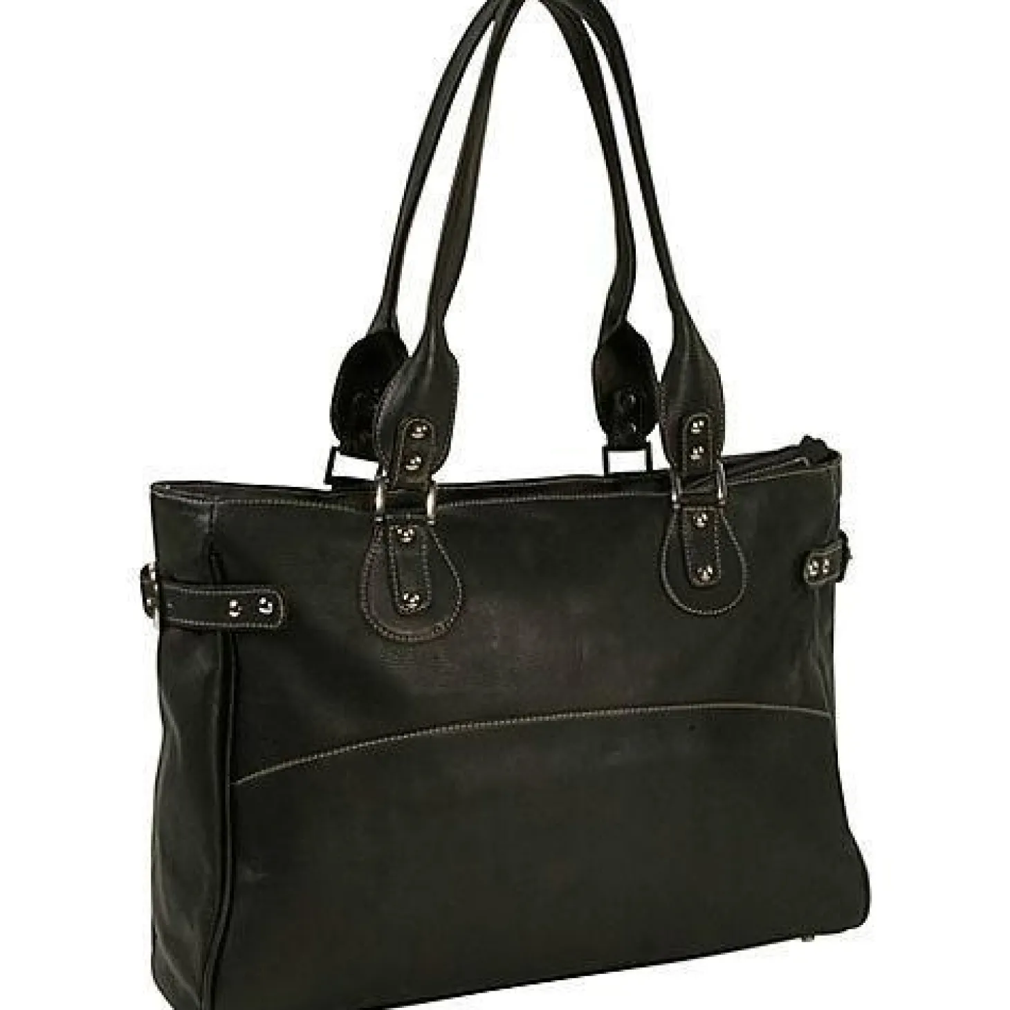 Piel Leather Large Ladies Side Strap Tote