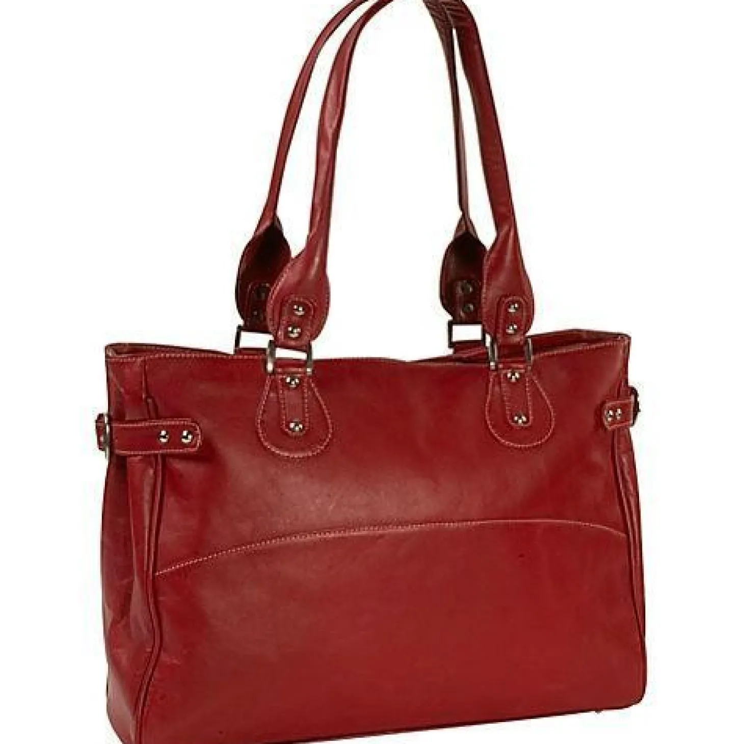 Piel Leather Large Ladies Side Strap Tote