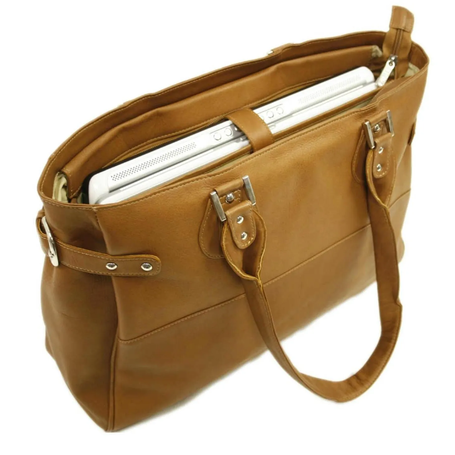 Piel Leather Large Ladies Side Strap Tote