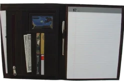 Piel Leather Letter-Size Padfolio with Organizer