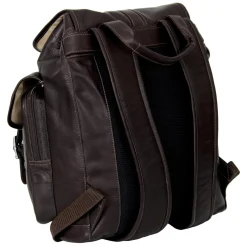 Piel Leather Medium Drawstring Backpack with Two Front Pockets