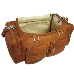 Piel Leather Medium Duffel With Pockets