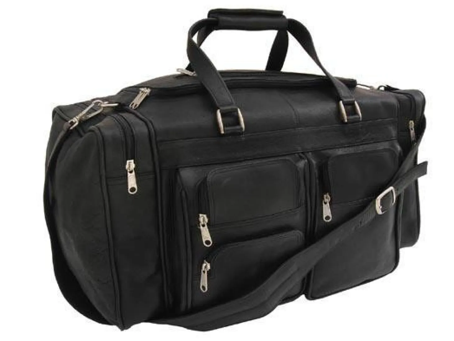 Piel Leather Medium Duffel With Pockets