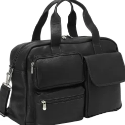 Piel Leather Multi-Pocket Carry-On Duffel