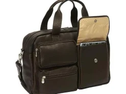 Piel Leather Multi-Pocket Carry-On Duffel