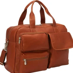 Piel Leather Multi-Pocket Carry-On Duffel