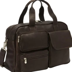 Piel Leather Multi-Pocket Carry-On Duffel