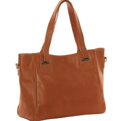 Piel Leather Open Tote Bag