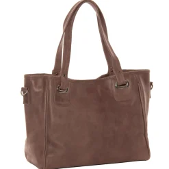 Piel Leather Open Tote Bag