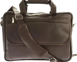 Piel Leather Slim Top-Zip Briefcase