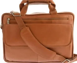 Piel Leather Slim Top-Zip Briefcase