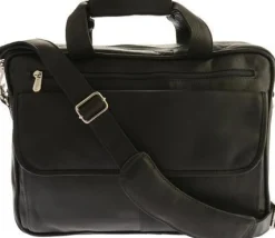 Piel Leather Slim Top-Zip Briefcase