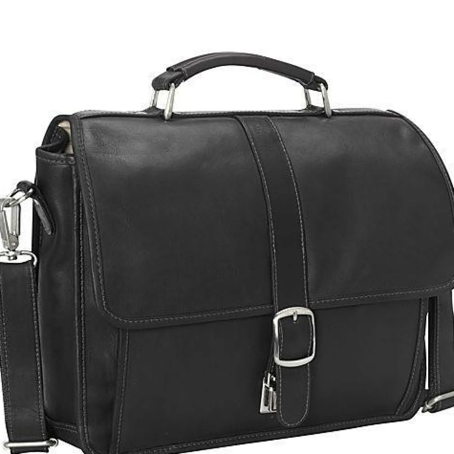 Piel Leather Small Flap-Over Laptop Brief