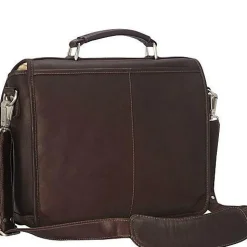 Piel Leather Small Flap-Over Laptop Brief