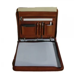 Piel Leather Three-Ring Binder