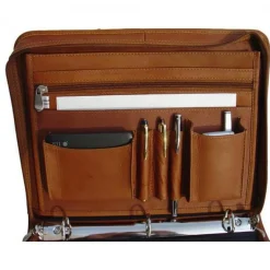 Piel Leather Three-Ring Binder