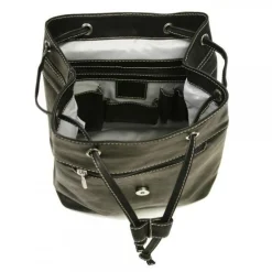 Piel Leather Top Flap Drawstring Backpack