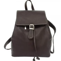 Piel Leather Top Flap Drawstring Backpack