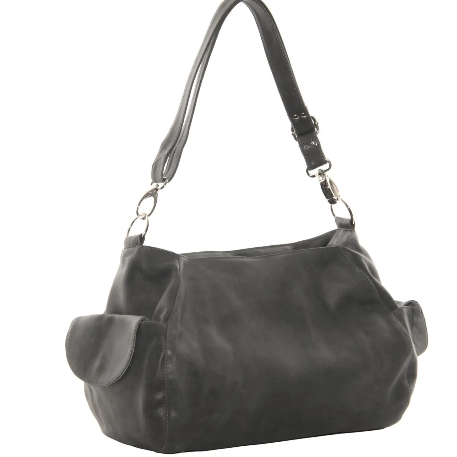 Piel Leather Top-Zip Cross Body Hobo