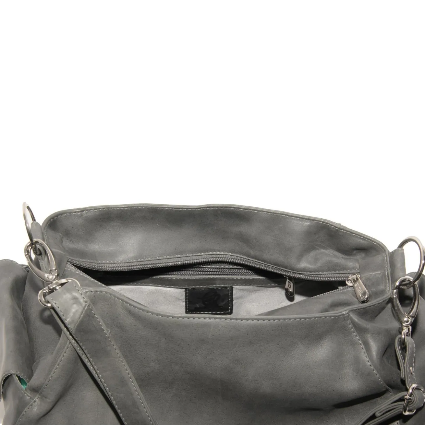 Piel Leather Top-Zip Cross Body Hobo