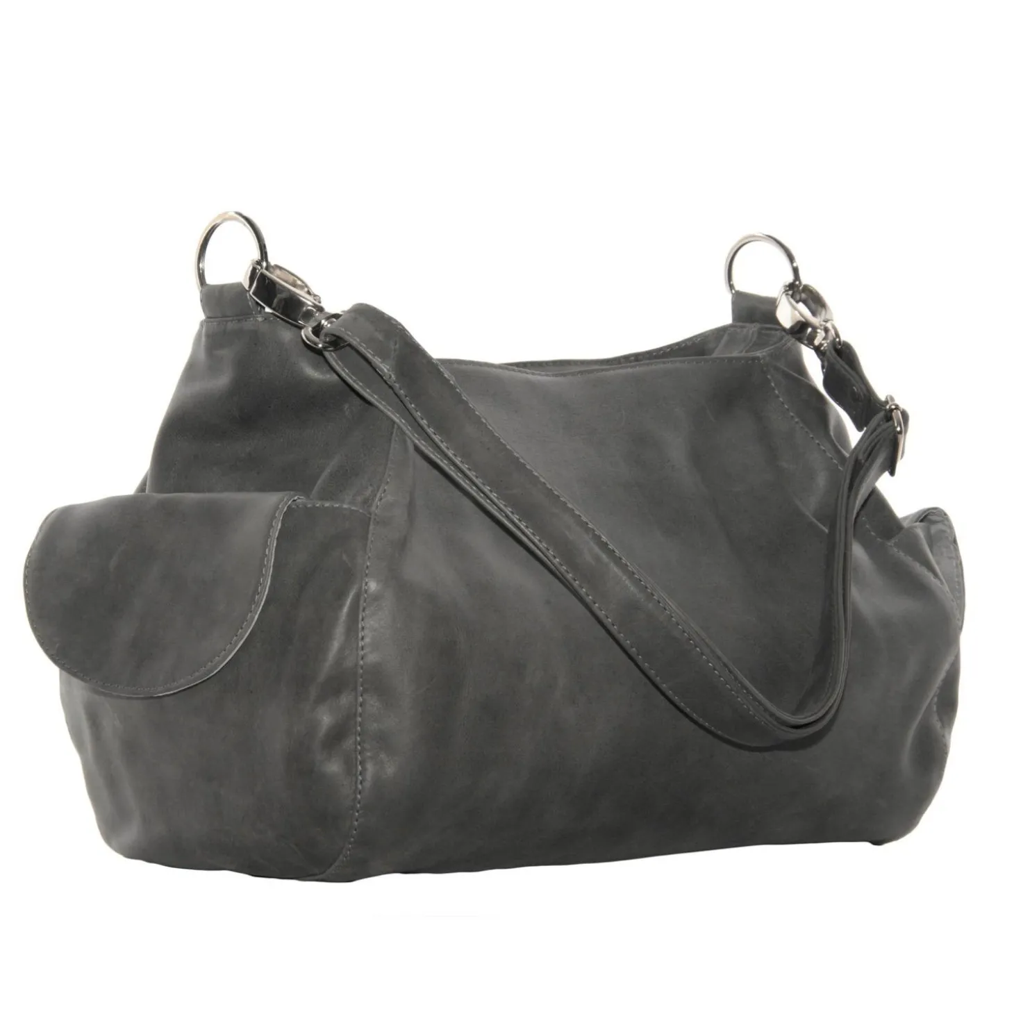 Piel Leather Top-Zip Cross Body Hobo