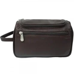 Piel Leather U-Zip Toiletry Kit