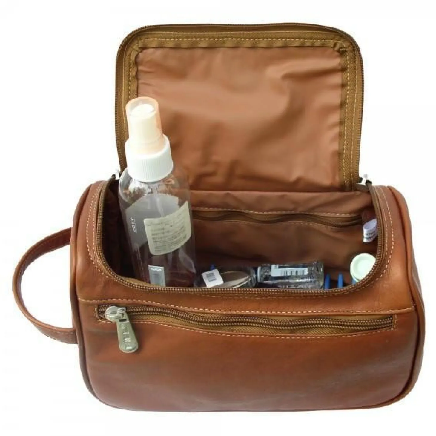 Piel Leather U-Zip Toiletry Kit
