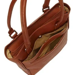 Piel Leather Vertical Laptop Tote