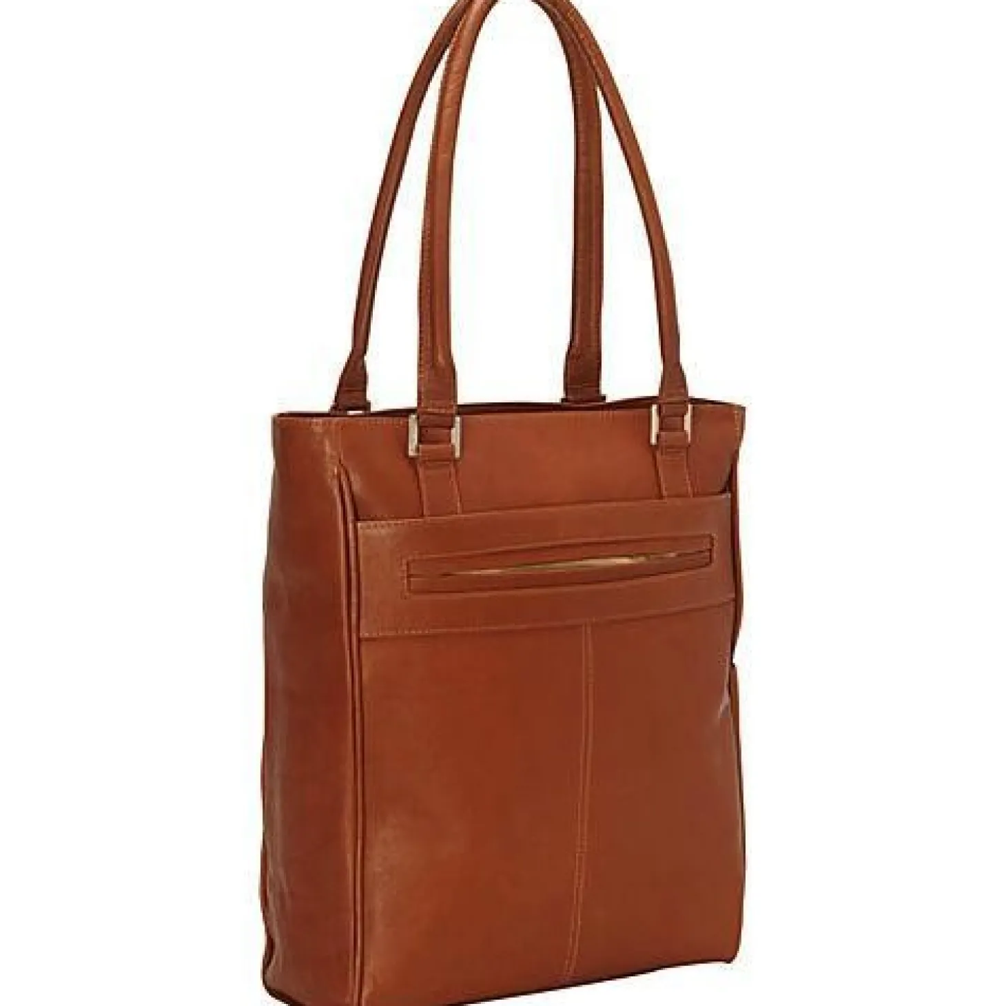 Piel Leather Vertical Laptop Tote