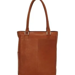 Piel Leather Vertical Laptop Tote
