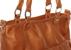 Piel Leather Zippered Cross-Body Tote