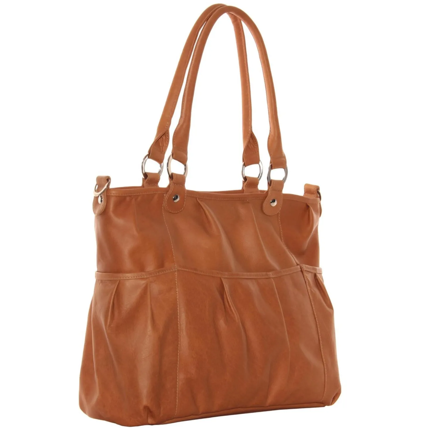 Piel Leather Zippered Cross-Body Tote