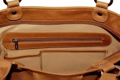 Piel Leather Zippered Cross-Body Tote