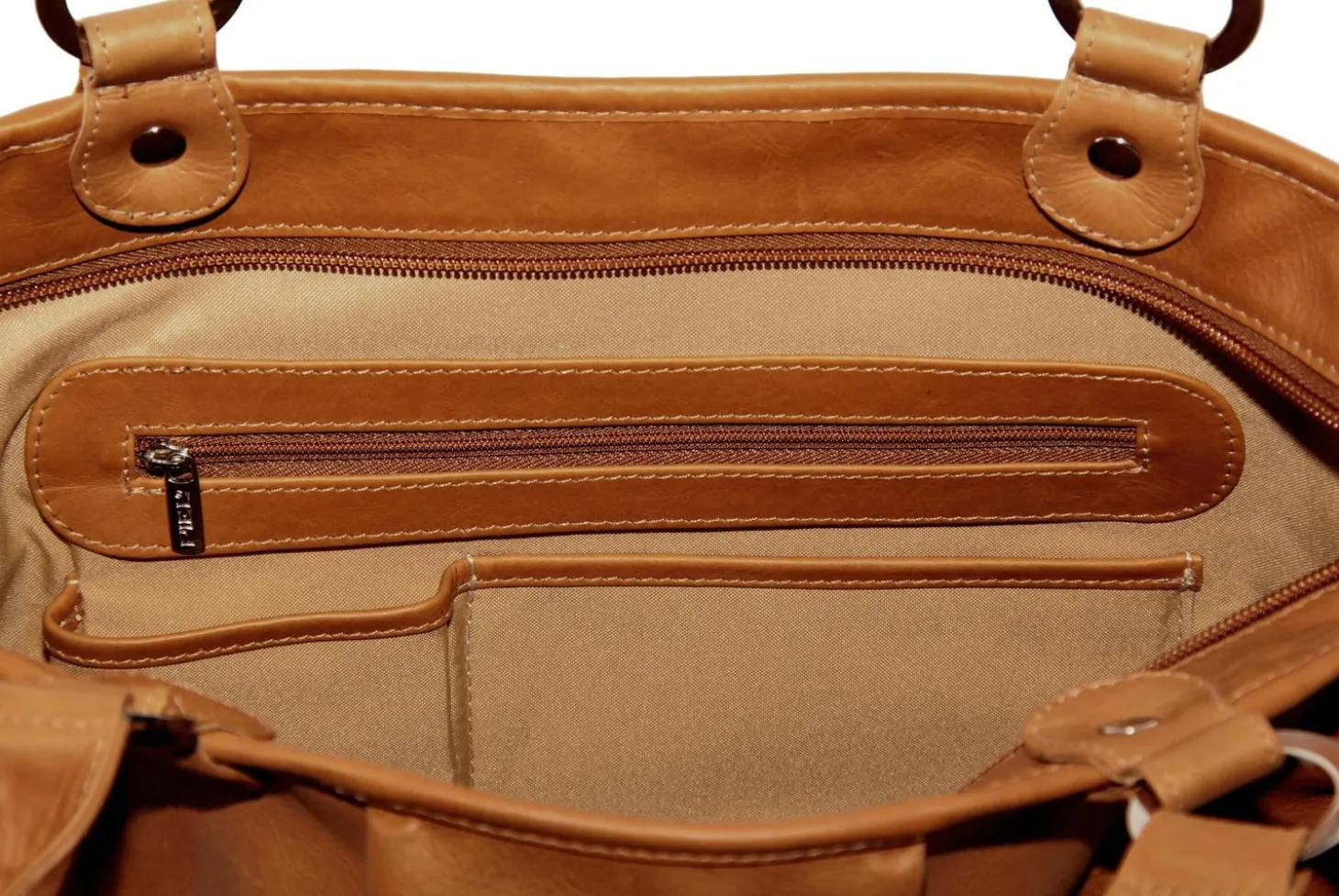 Piel Leather Zippered Cross-Body Tote