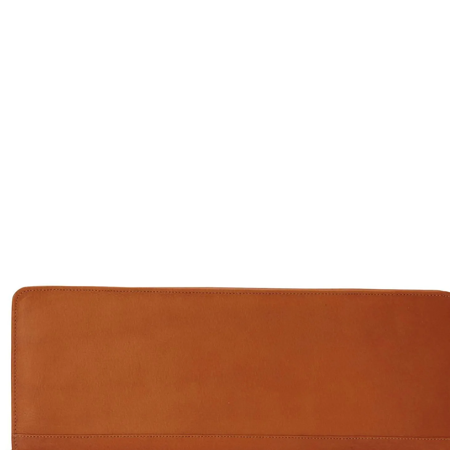 Piel Leather Zippered Tie Case With Snaps
