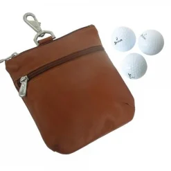 Piel Leather Zippered Valuable Pouch